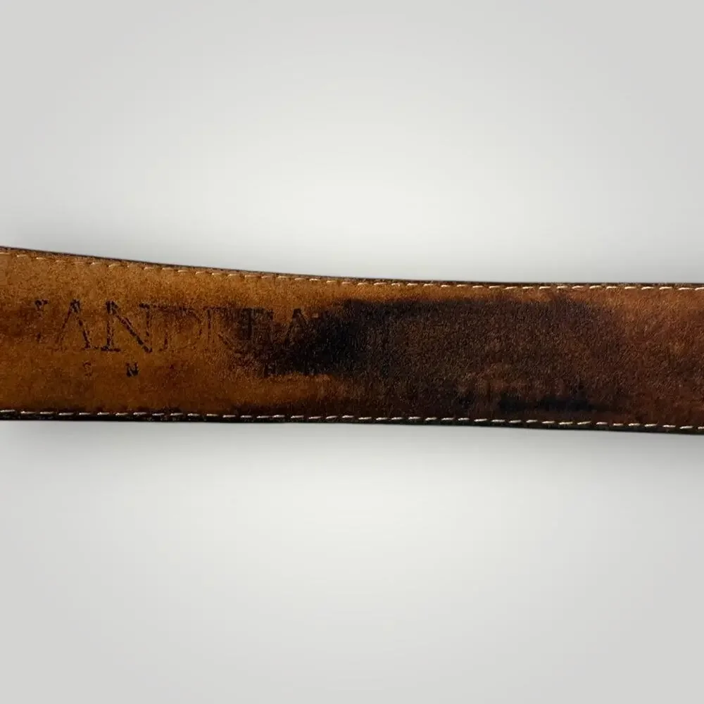 VTG TONY LAMA buckle belt brown leather western cowboy Size 36